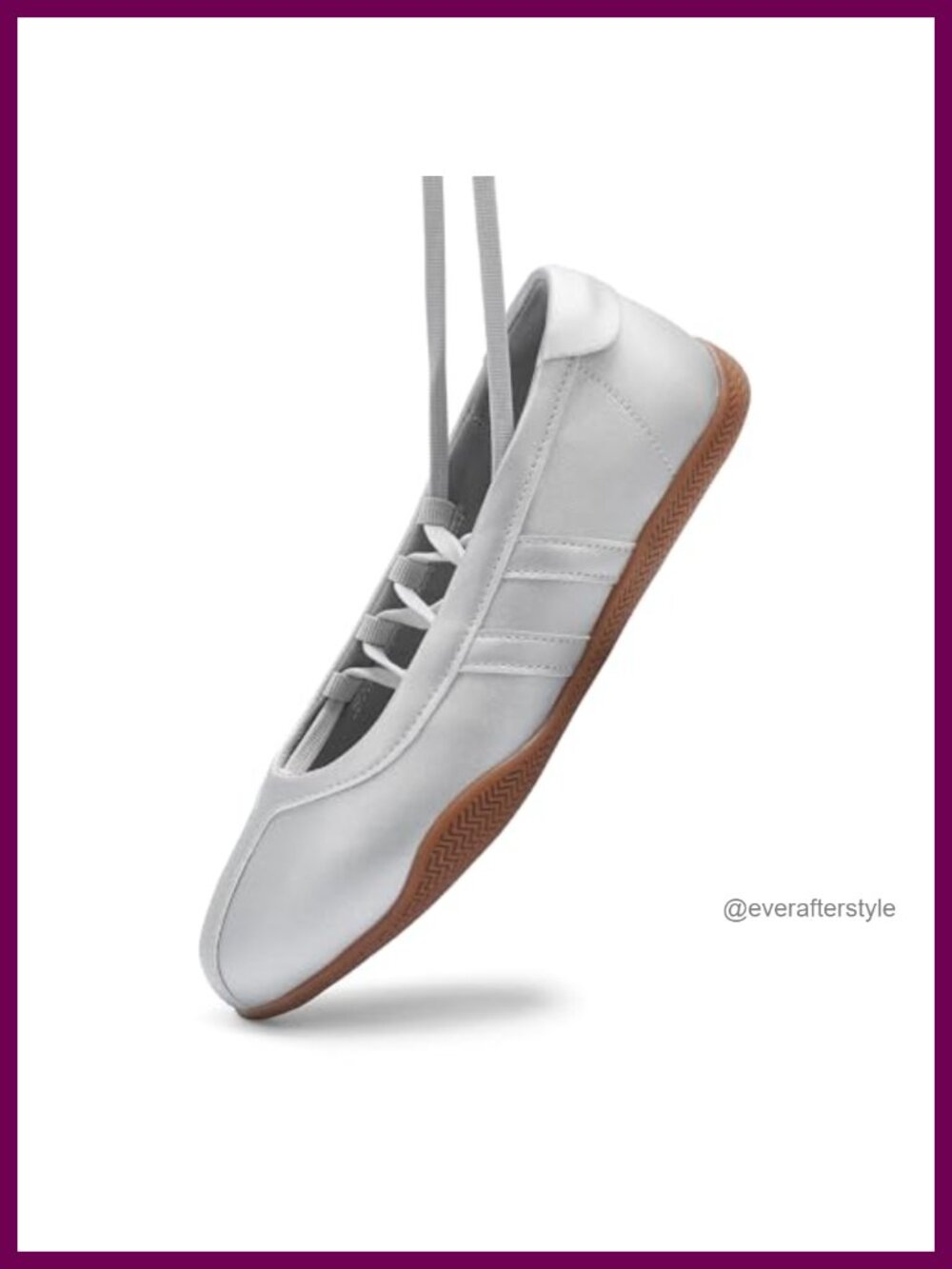 Faux Leather Mary Jane Ballet Flats Lace Up Comfort Sneakers